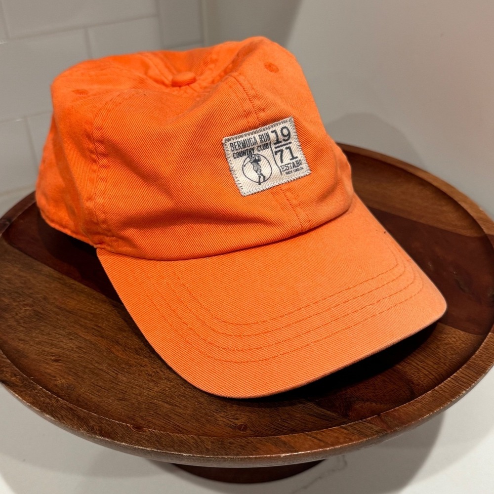 Ahead Extreme Bermuda Run Country Club 1971 Hat Orange Adjustable Golf Cap Mens
